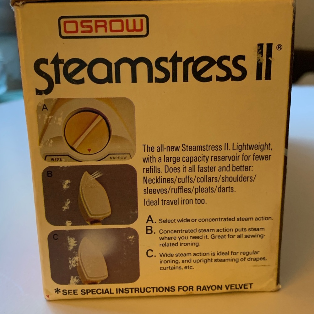 Vintage Osrow Steamstress II Handheld Steamer w/ Box & Manual - Works Well - Picture 2 of 9